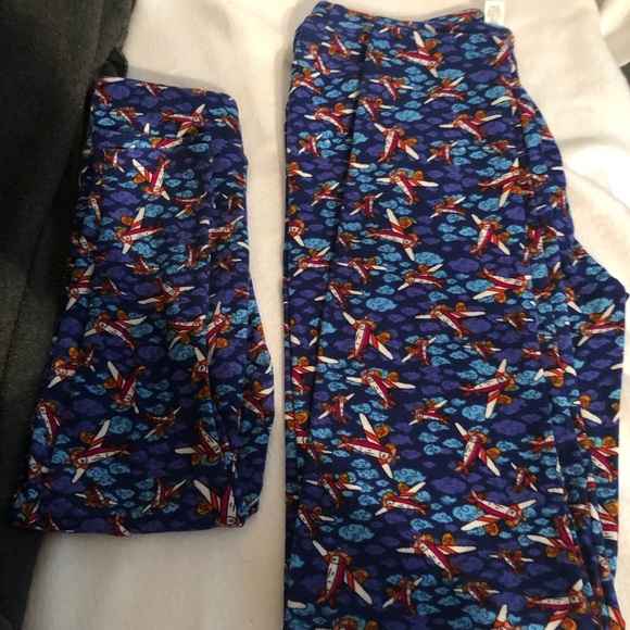 LuLaRoe Other - Mommy and me Airplanes leggings set